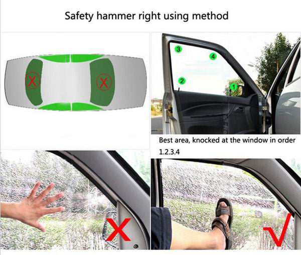 Multifunction Safety Glass Breaker Hammer
